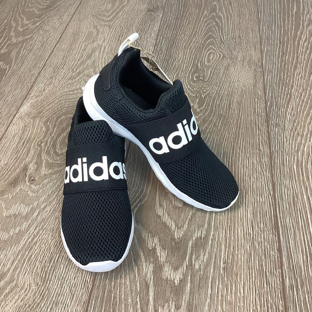 ADIDAS LITE RACER ADAPT 4.0 K Cloud Foam Sneaker Shoe Black White‎ Size 2 Youth